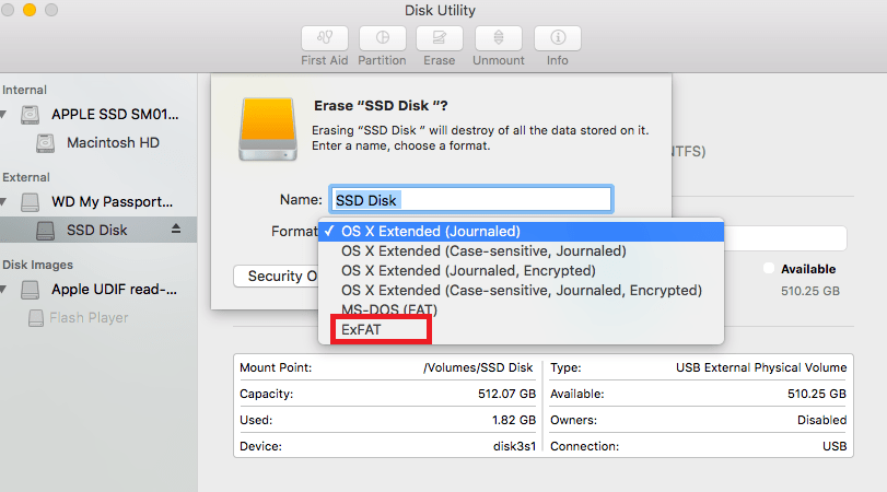 reformat a wd external hard drive for mac